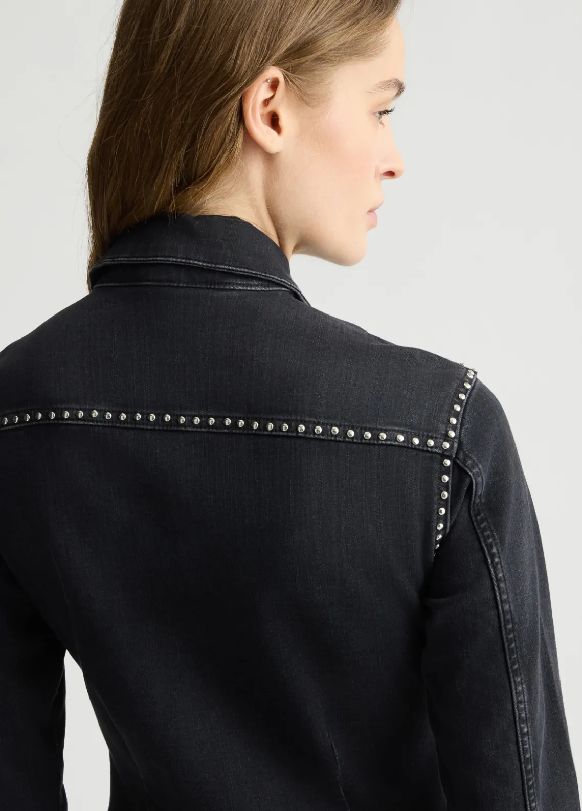 Liu Jo Vestido camisero de denim con tachuelas-Mujer Vestidos