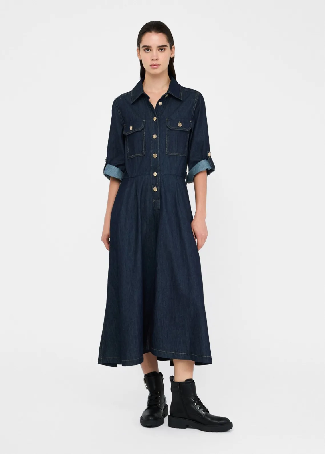 Liu Jo Vestido camisero de denim-Mujer Vestidos