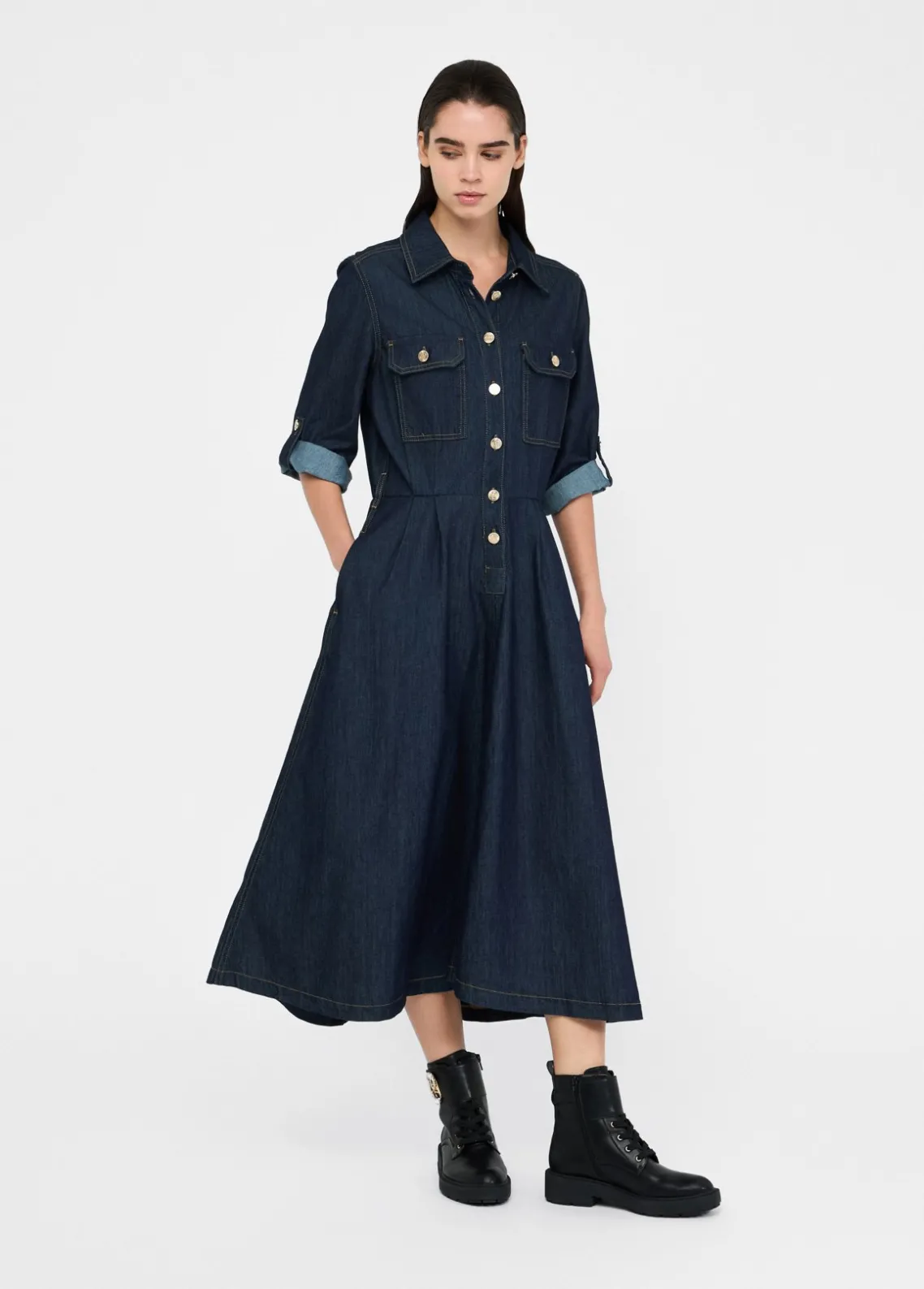 Liu Jo Vestido camisero de denim-Mujer Vestidos