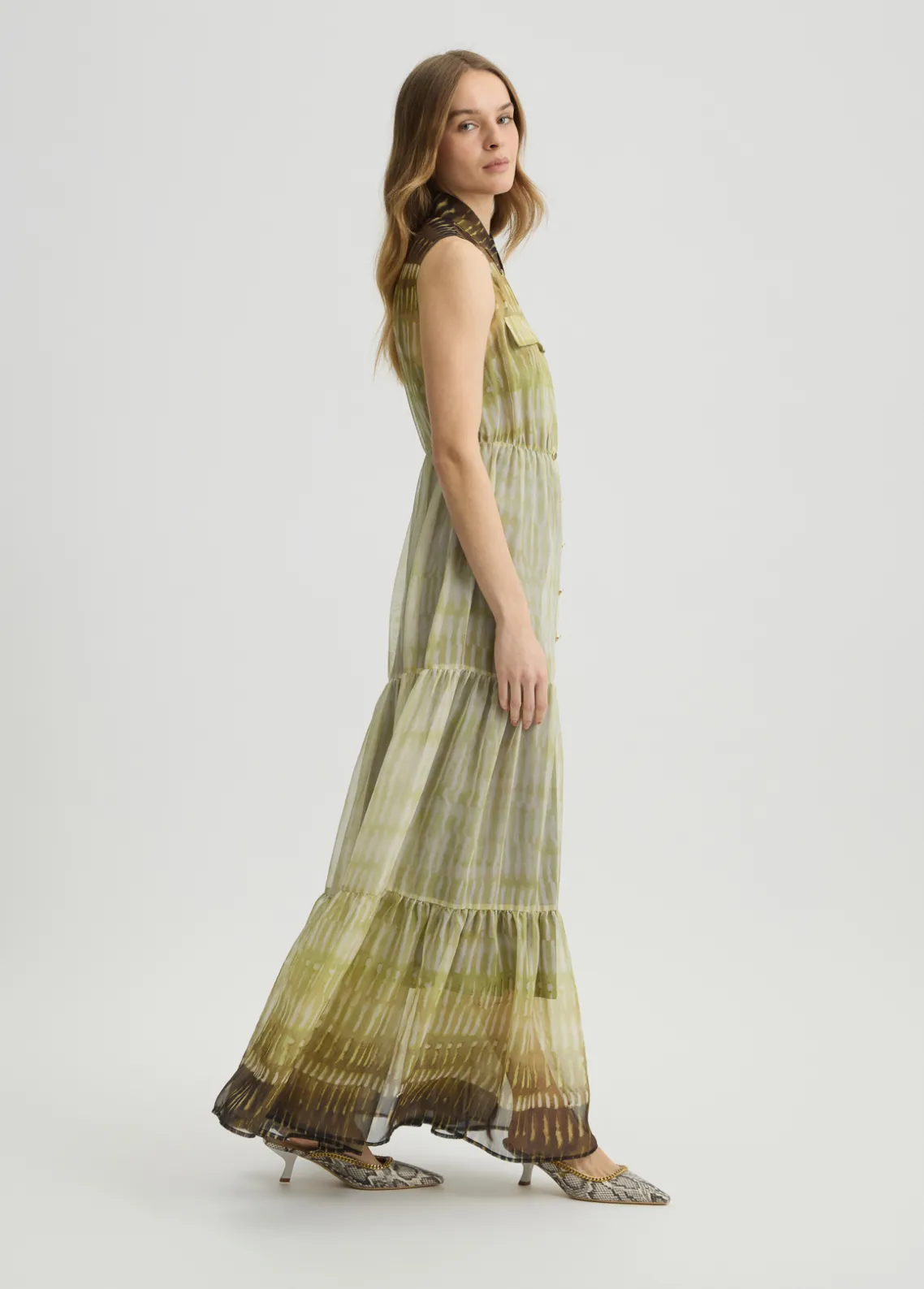 Liu Jo Vestido camisero de gasa estampada-Mujer Vestidos