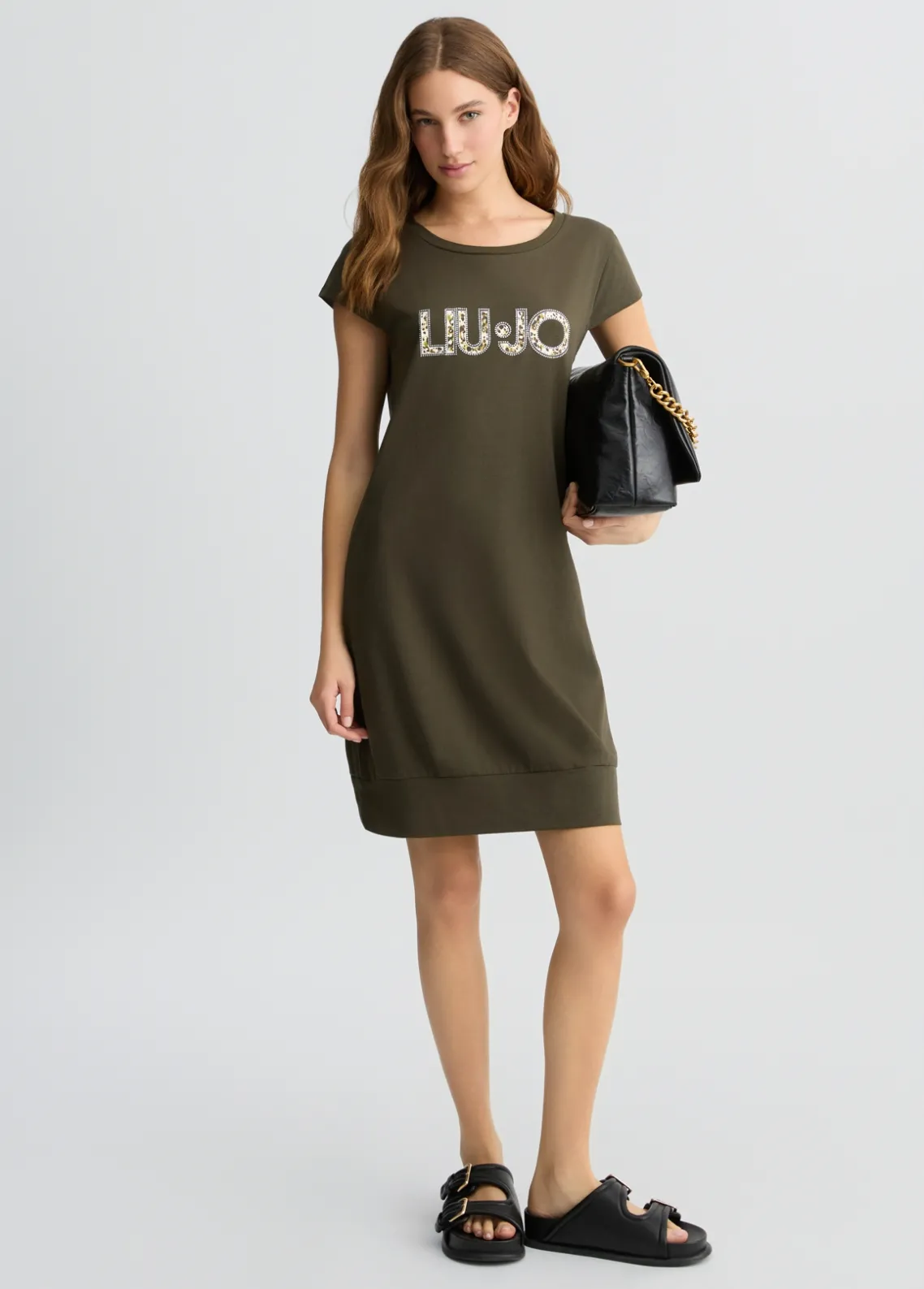 Liu Jo Vestido con logotipo y strass-Mujer Moda Baño|Vestidos