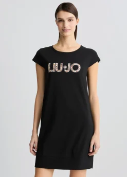 Liu Jo Vestido con logotipo y strass-Mujer Moda Baño|Vestidos