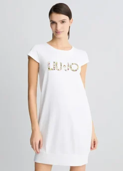 Liu Jo Vestido con logotipo y strass-Mujer Moda Baño|Vestidos