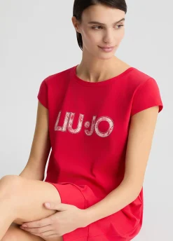 Liu Jo Vestido con logotipo y strass-Mujer Moda Baño|Vestidos