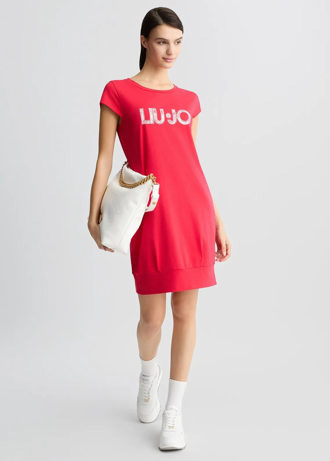 Liu Jo Vestido con logotipo y strass-Mujer Moda Baño|Vestidos