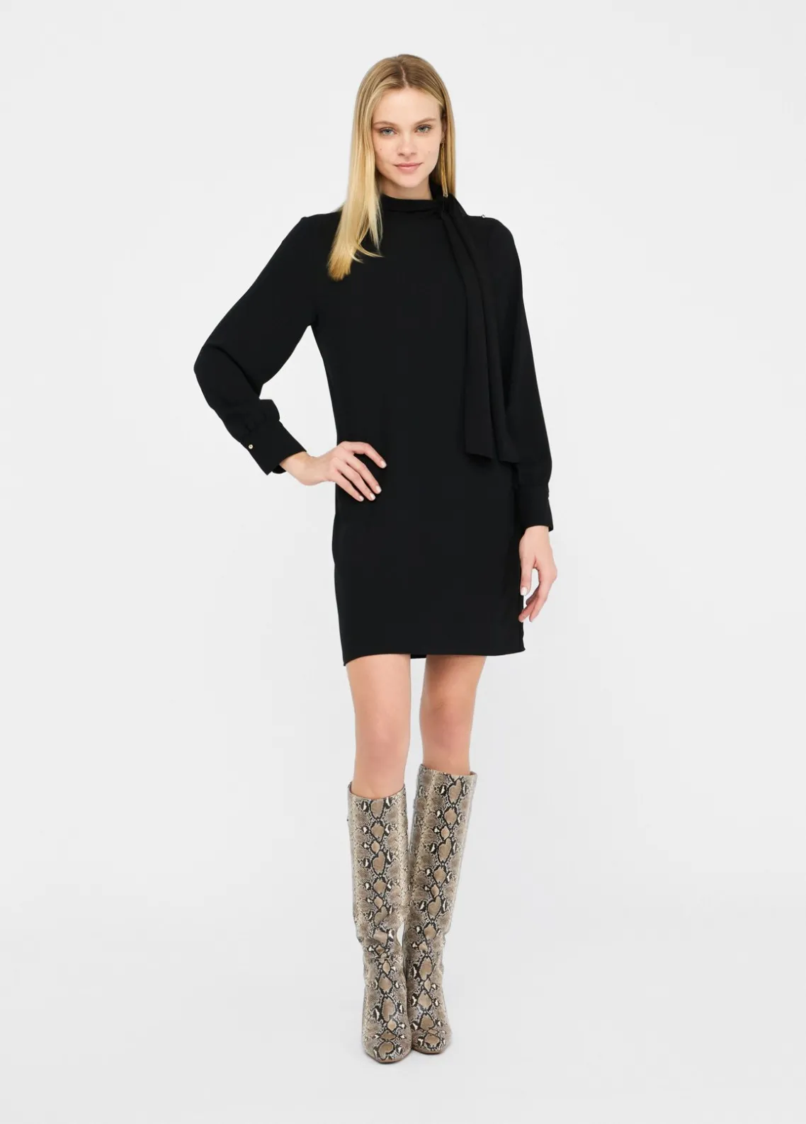 Liu Jo Vestido corto con bufanda-Mujer Vestidos