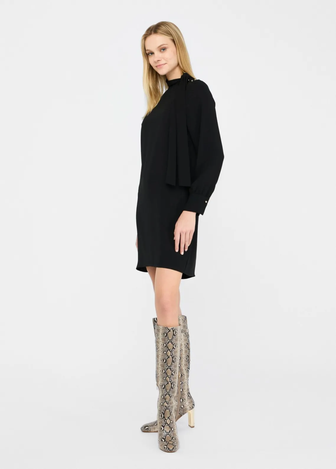 Liu Jo Vestido corto con bufanda-Mujer Vestidos