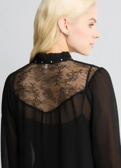 Liu Jo Vestido corto con inserción de encaje-Mujer Vestidos