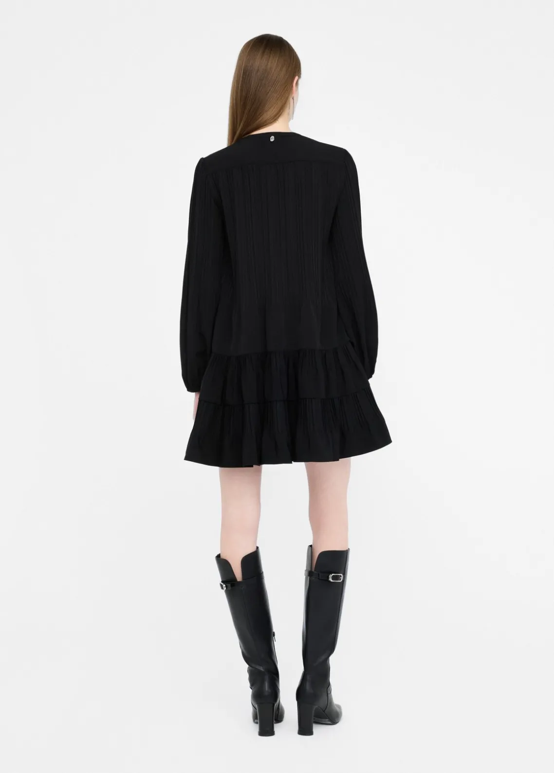 Liu Jo Vestido corto de crepé de China-Mujer Vestidos