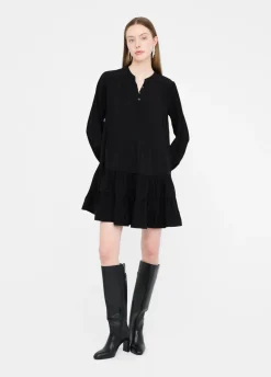 Liu Jo Vestido corto de crepé de China-Mujer Vestidos