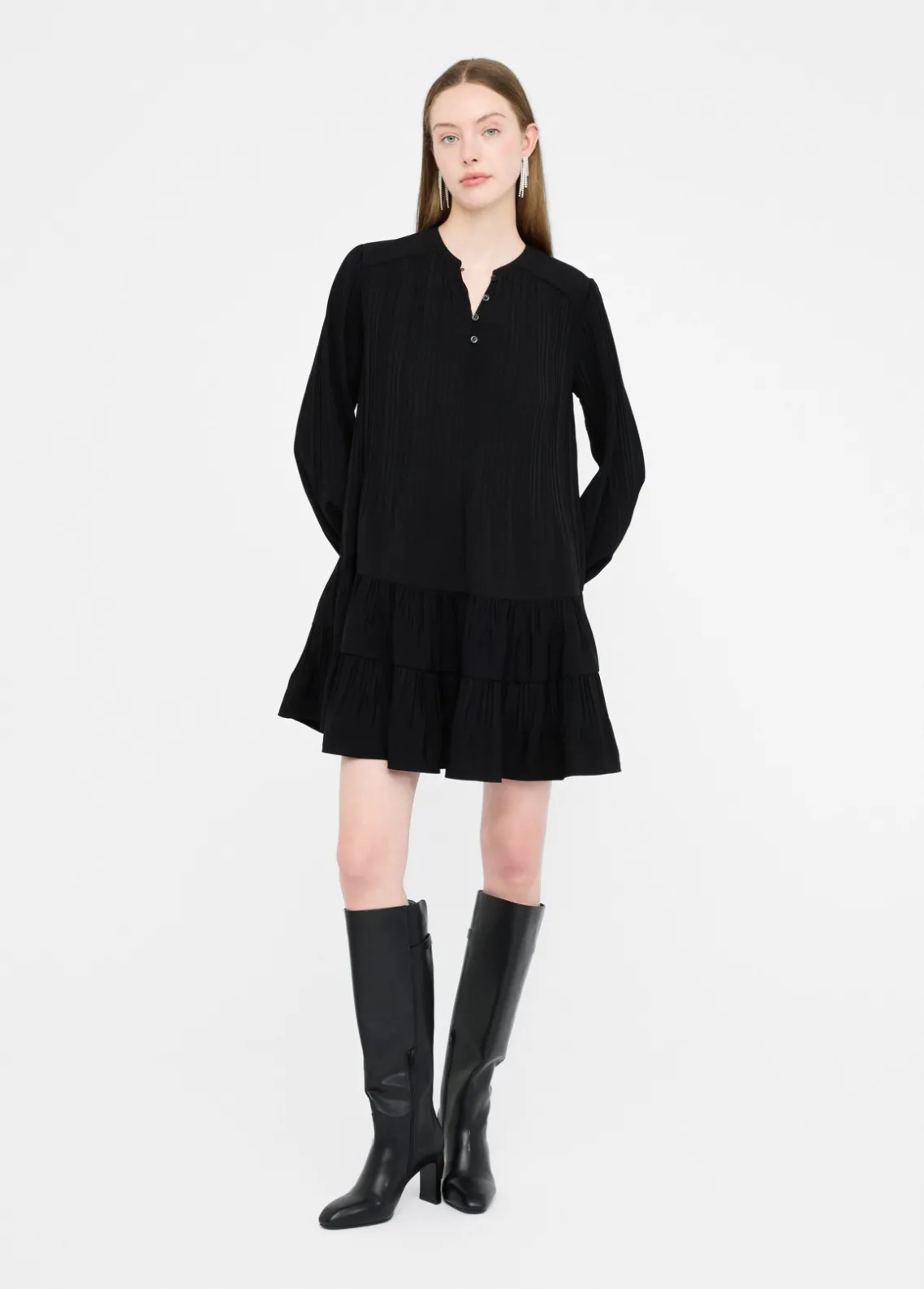 Liu Jo Vestido corto de crepé de China-Mujer Vestidos