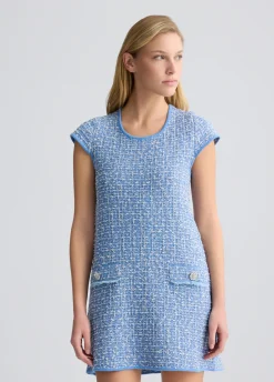 Liu Jo Vestido corto de tejido bouclé-Mujer Vestidos