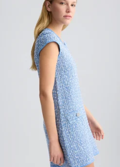 Liu Jo Vestido corto de tejido bouclé-Mujer Vestidos