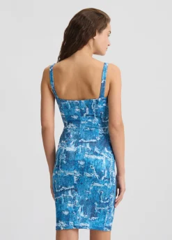 Liu Jo Vestido corto efecto denim-Mujer Moda Baño|Vestidos