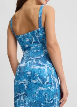 Liu Jo Vestido corto efecto denim-Mujer Moda Baño|Vestidos