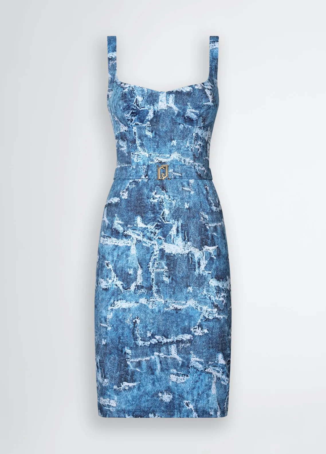 Liu Jo Vestido corto efecto denim-Mujer Moda Baño|Vestidos