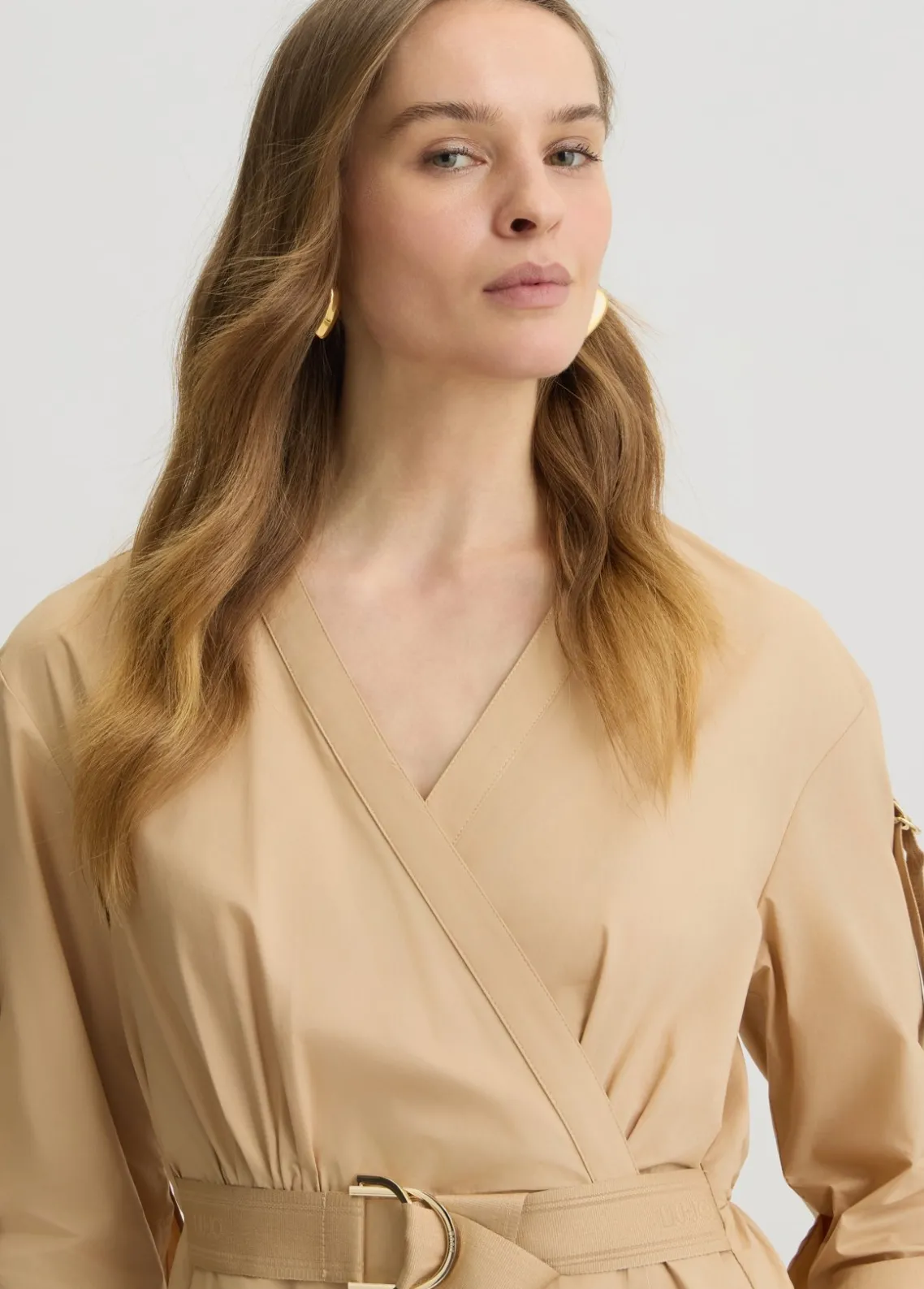 Liu Jo Vestido de algodón con cinturón-Mujer Vestidos