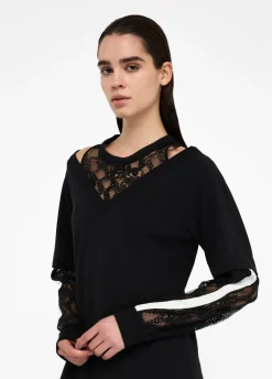 Liu Jo Vestido de felpa con encaje-Mujer Ropa Deportiva|Vestidos