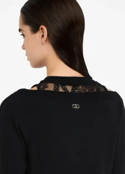 Liu Jo Vestido de felpa con encaje-Mujer Ropa Deportiva|Vestidos