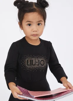 Liu Jo Vestido de felpa con logotipo y strass- Vestidos Y Enterizos