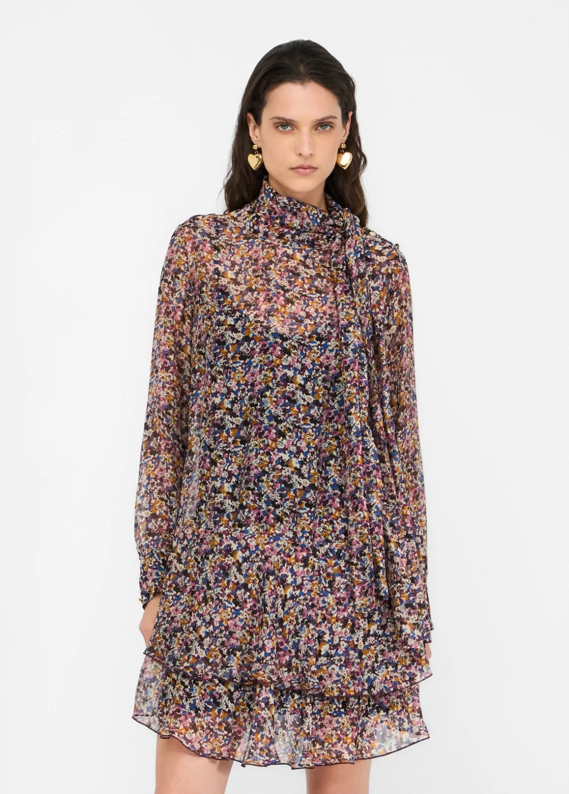 Liu Jo Vestido de flores de gasa de seda-Mujer Vestidos