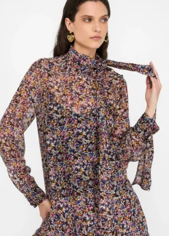 Liu Jo Vestido de flores de gasa de seda-Mujer Vestidos