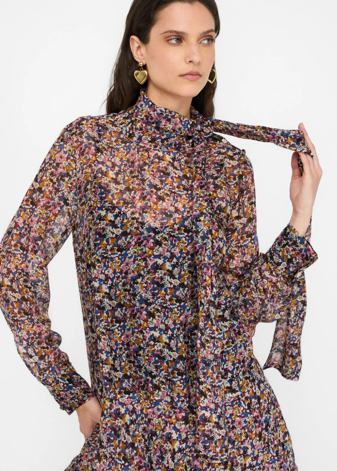 Liu Jo Vestido de flores de gasa de seda-Mujer Vestidos