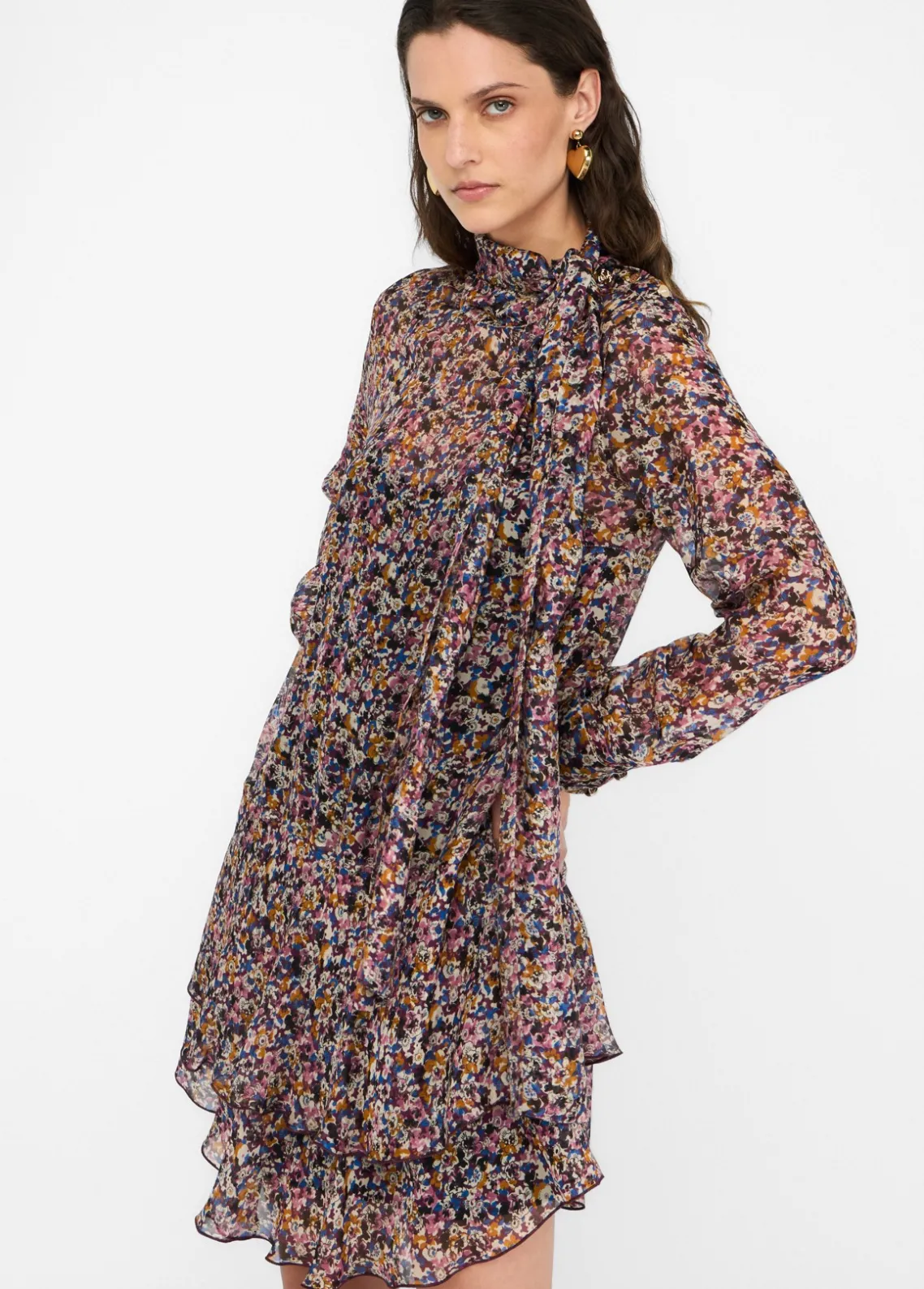 Liu Jo Vestido de flores de gasa de seda-Mujer Vestidos