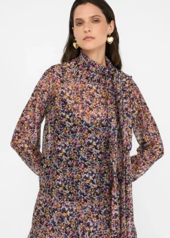 Liu Jo Vestido de flores de gasa de seda-Mujer Vestidos