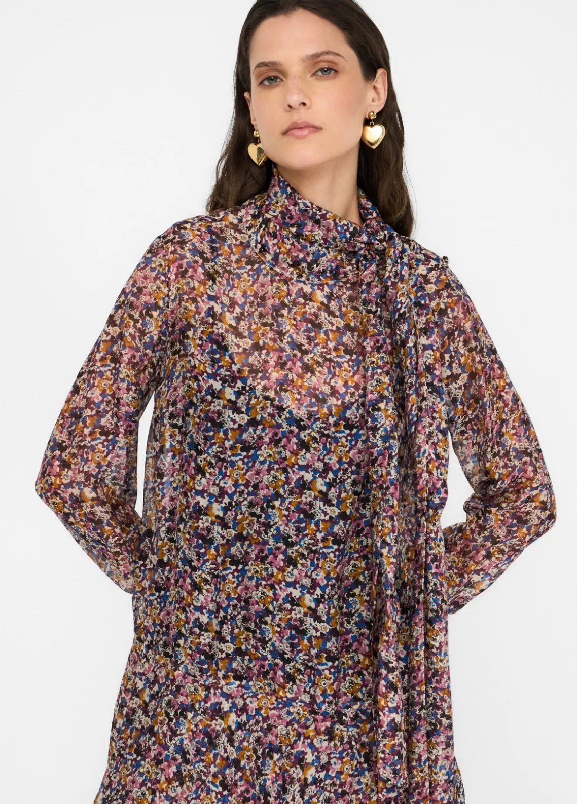 Liu Jo Vestido de flores de gasa de seda-Mujer Vestidos