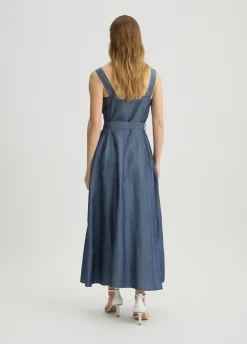 Liu Jo Vestido de lino con cinturón-Mujer Vestidos