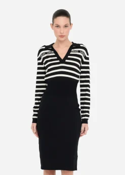 Liu Jo Vestido de punto a rayas-Mujer Ropa Deportiva|Vestidos