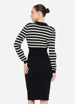 Liu Jo Vestido de punto a rayas-Mujer Ropa Deportiva|Vestidos