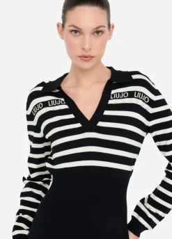 Liu Jo Vestido de punto a rayas-Mujer Ropa Deportiva|Vestidos