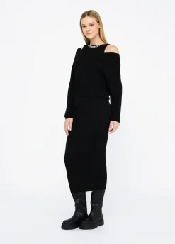 Liu Jo Vestido de punto con bordados de pedrería-Mujer Vestidos