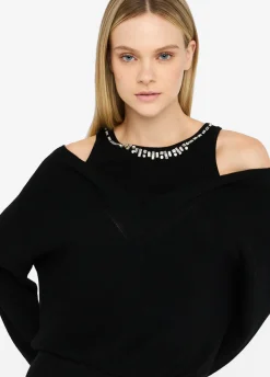 Liu Jo Vestido de punto con bordados de pedrería-Mujer Vestidos