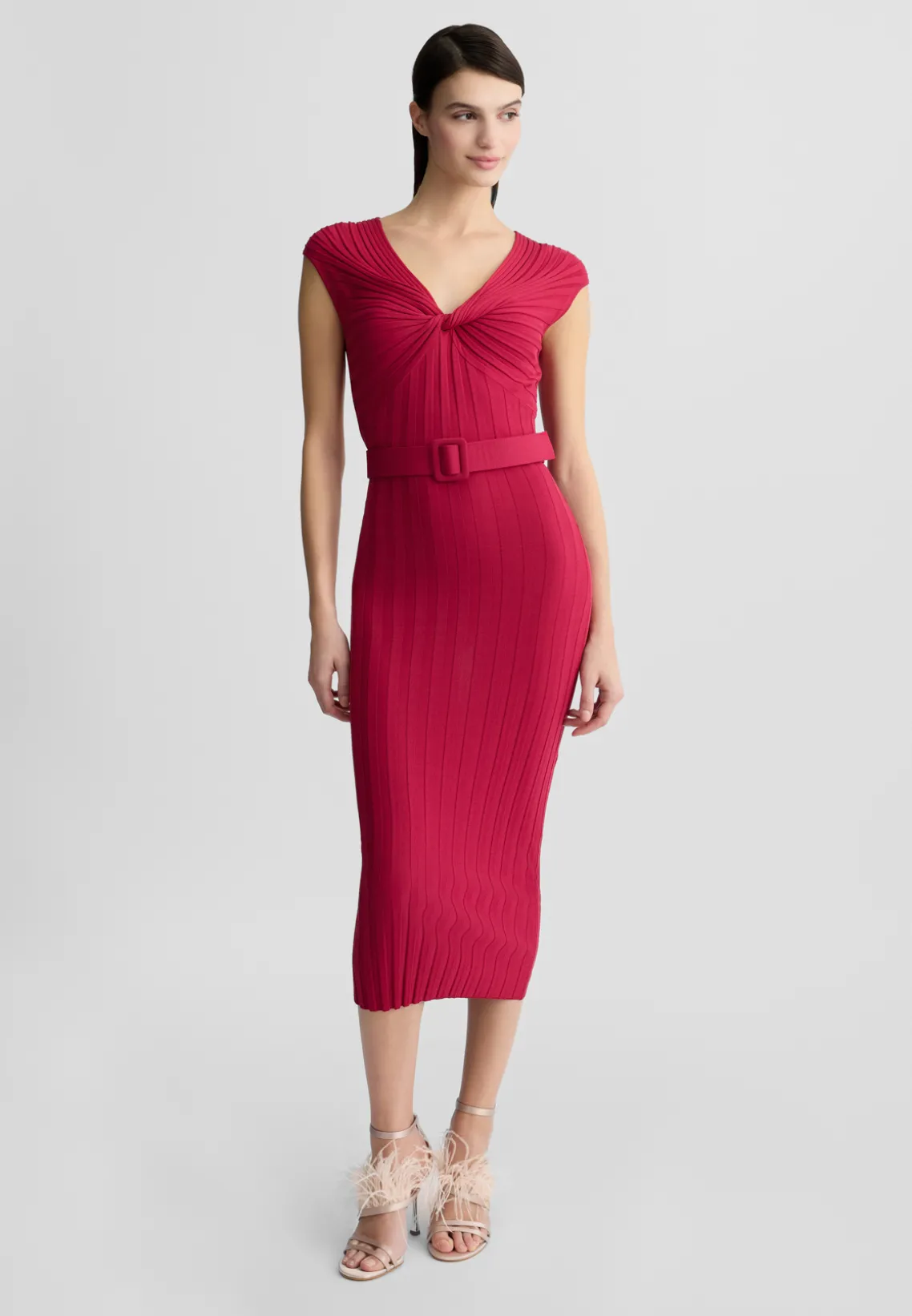 Liu Jo Vestido de punto con cinturón-Mujer Vestidos