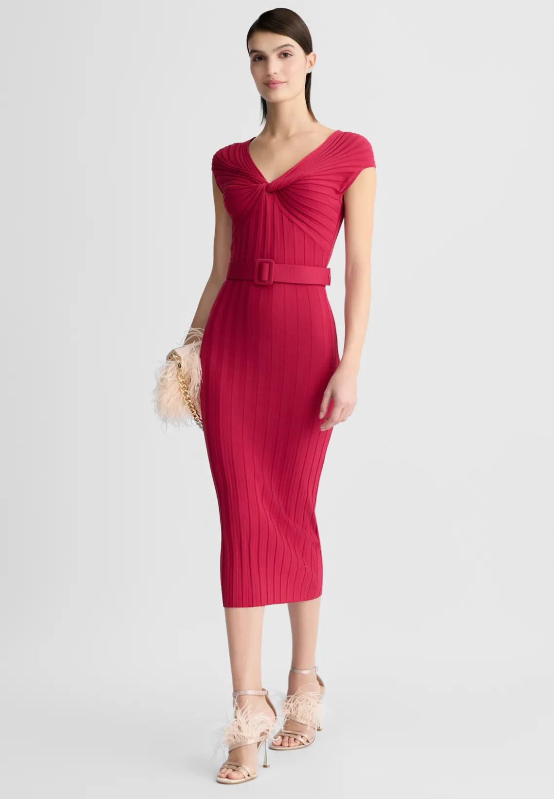 Liu Jo Vestido de punto con cinturón-Mujer Vestidos