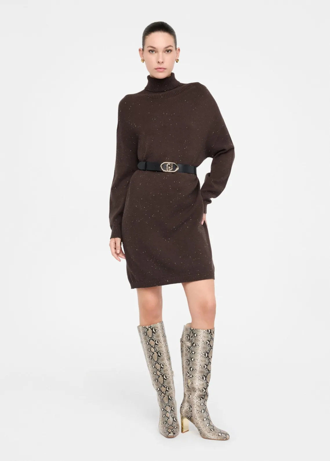 Liu Jo Vestido de punto con microlentejuelas-Mujer Vestidos