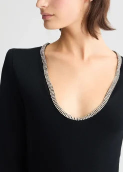 Liu Jo Vestido de punto con strass-Mujer Vestidos