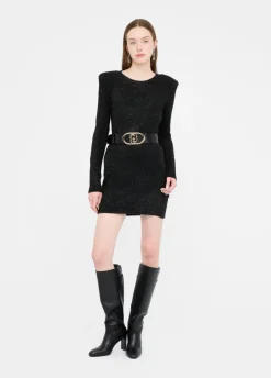Liu Jo Vestido de punto con tirantes acolchados-Mujer Cárdigans Y Jerséis|Vestidos