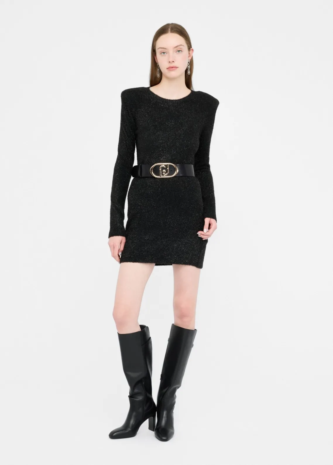 Liu Jo Vestido de punto con tirantes acolchados-Mujer Cárdigans Y Jerséis|Vestidos