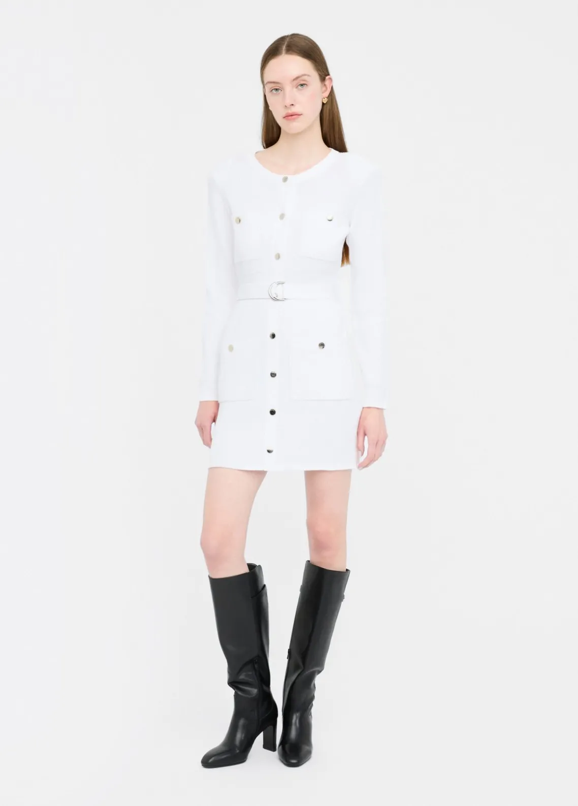 Liu Jo Vestido de punto con tirantes acolchados-Mujer Cárdigans Y Jerséis|Vestidos