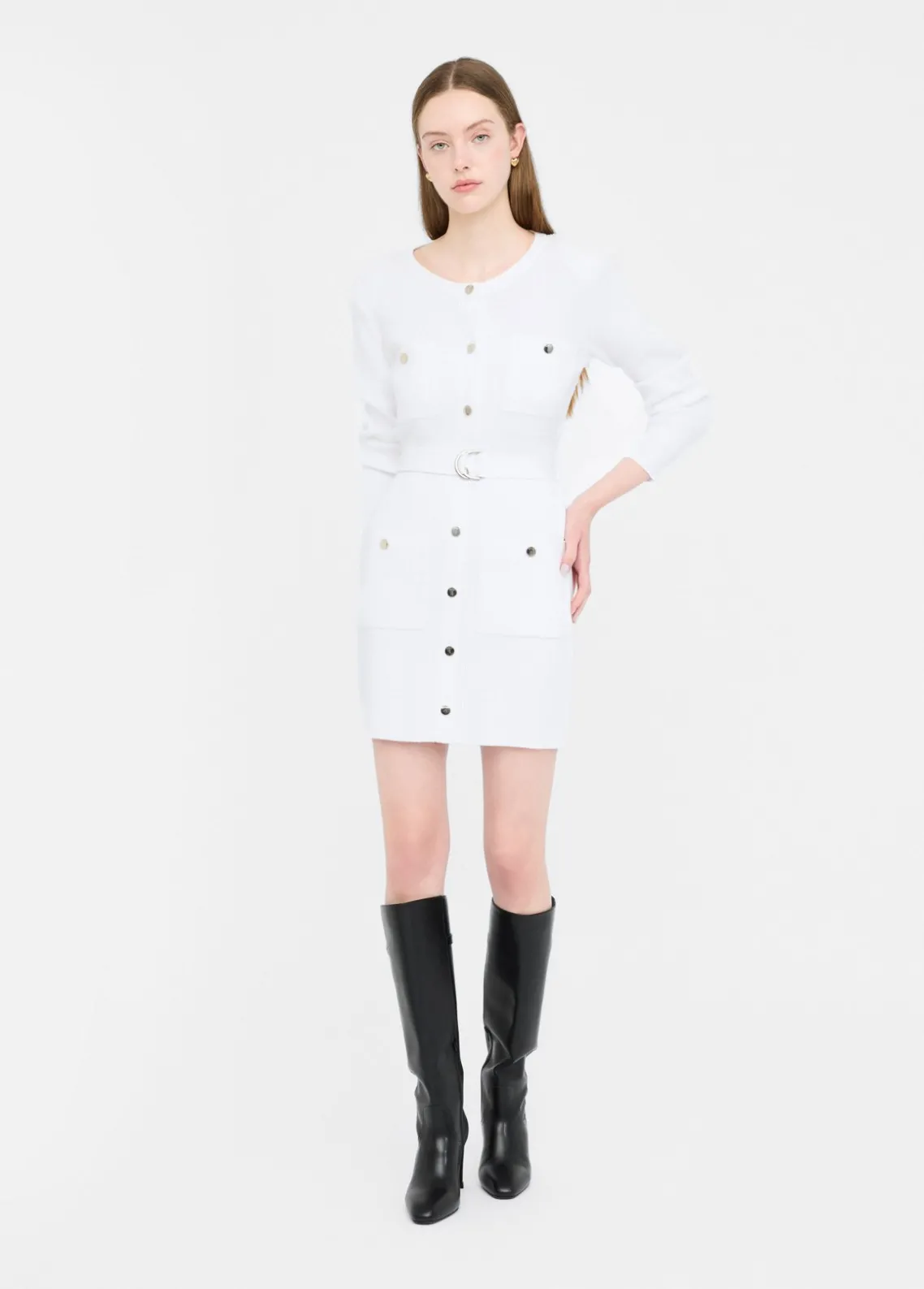 Liu Jo Vestido de punto con tirantes acolchados-Mujer Cárdigans Y Jerséis|Vestidos