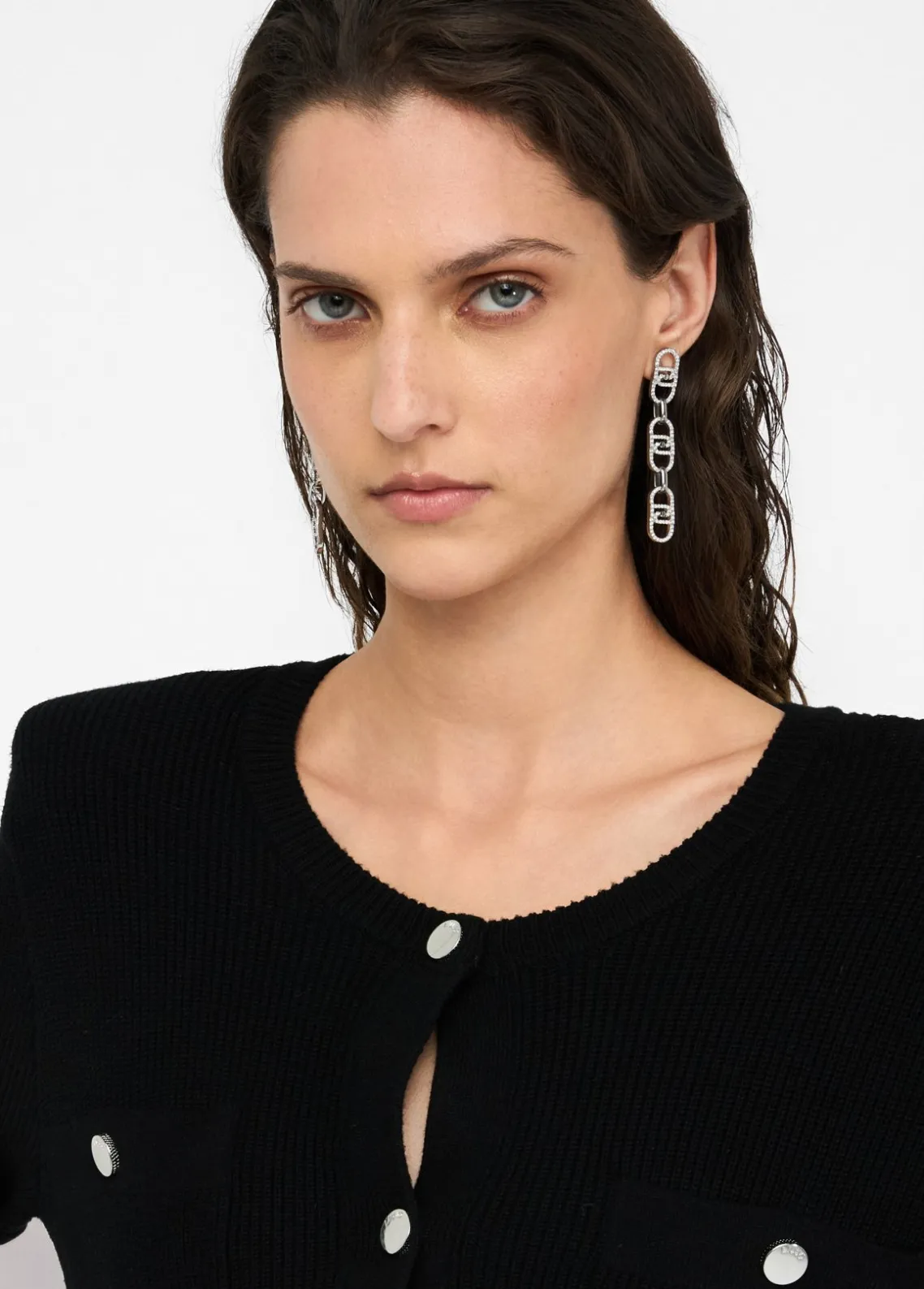 Liu Jo Vestido de punto con tirantes acolchados-Mujer Cárdigans Y Jerséis|Vestidos