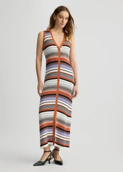 Liu Jo Vestido de punto de rayas-Mujer Cárdigans Y Jerséis|Vestidos