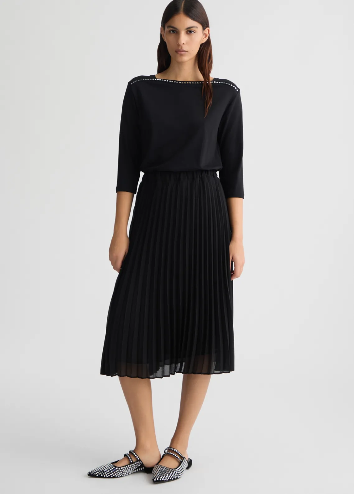 Liu Jo Vestido de punto y georgette-Mujer Vestidos