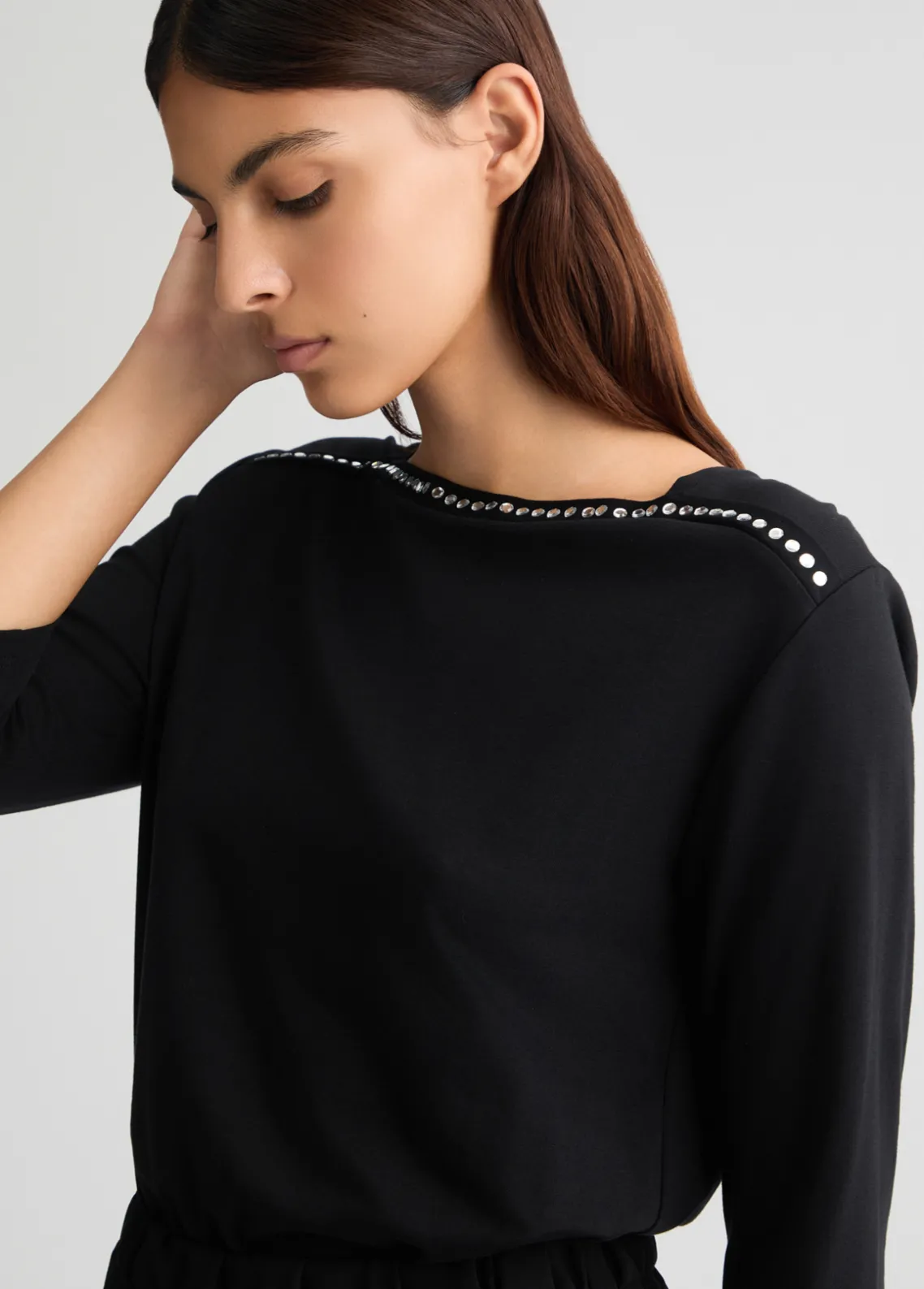 Liu Jo Vestido de punto y georgette-Mujer Vestidos