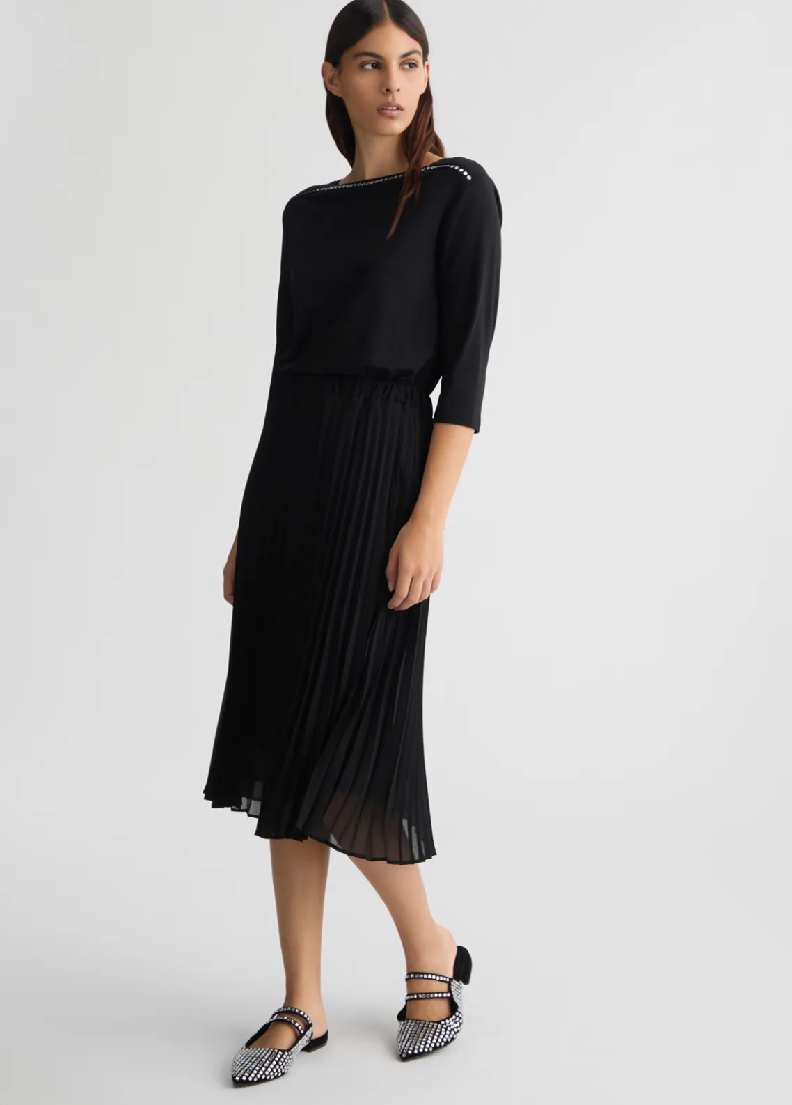 Liu Jo Vestido de punto y georgette-Mujer Vestidos