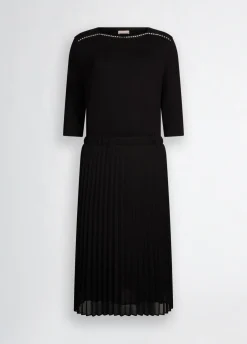 Liu Jo Vestido de punto y georgette-Mujer Vestidos